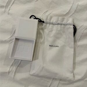 Mejuri White Large Pouch and Box Packaging (EMPTY)